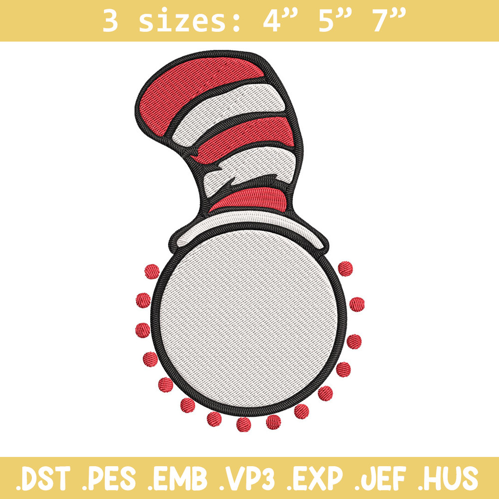 Cat In The Hat Embroidery Design, Cat In The Hat Embroidery, Embroidery File, logo shirt, Digital download..jpg