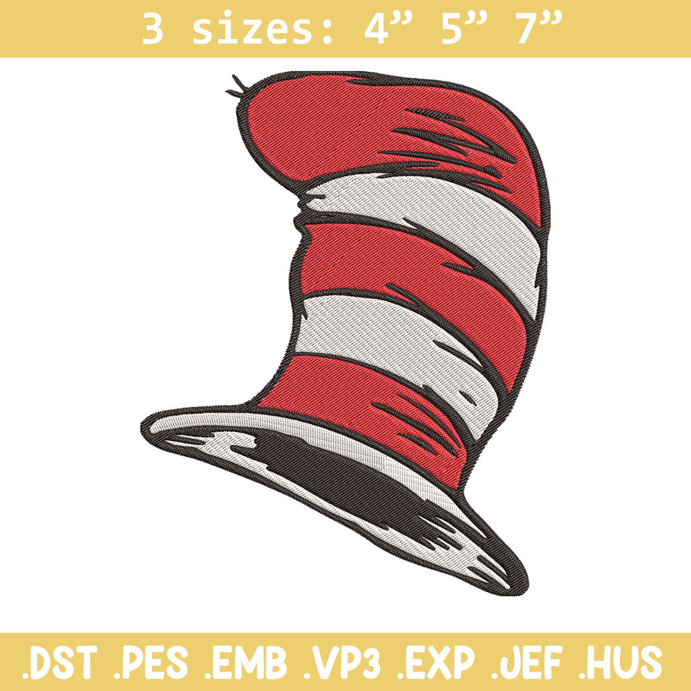Cat In The Hat Embroidery Design, Dr seuss Embroidery, Embroidery File, Embroidery design, Digital download..jpg