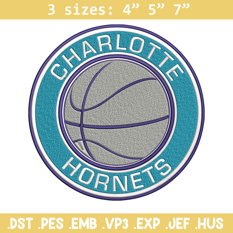 Charlotte Hornets Logo embroidery design, NBA embroidery, Sport embroidery, Embroidery design, Logo sport embroidery..jpg
