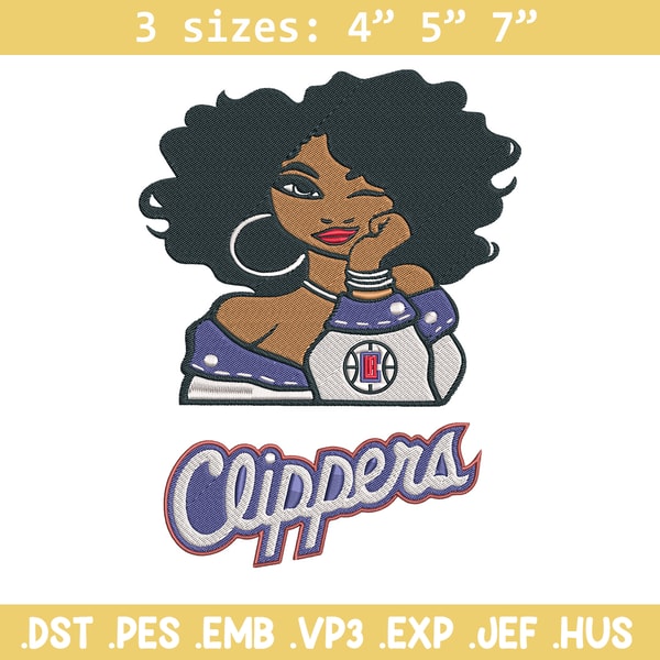 Clippers girl embroidery design, NBA embroidery,Sport embroidery,Embroidery design,Logo sport embroidery.jpg