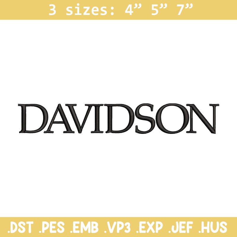 Davidson logo embroidery design, Logo embroidery, Sport embroidery, logo sport embroidery, Embroidery design.jpg