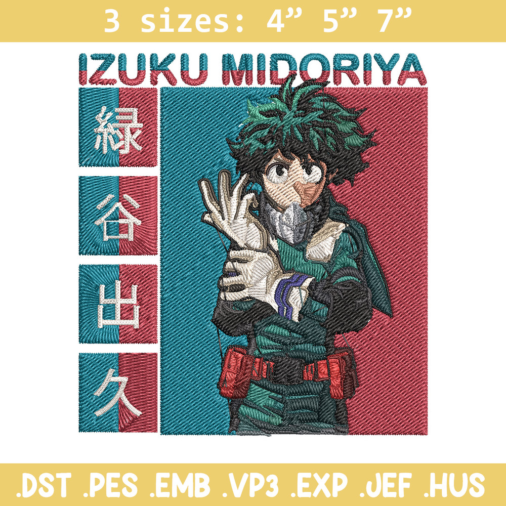 Deku Poster Embroidery Design, Mha Embroidery, Embroidery File, Anime Embroidery,Anime shirt, Digital download.jpg