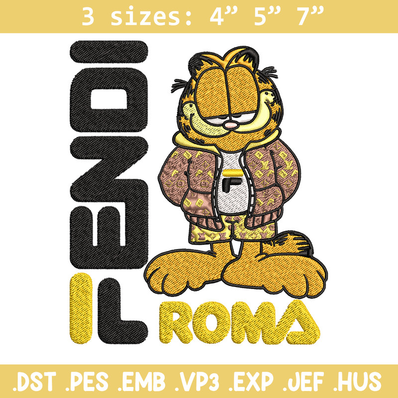 Garfield Fendi Embroidery design, Garfield Fendi cartoon Embroidery, cartoon design, Embroidery File, Instant download..jpg