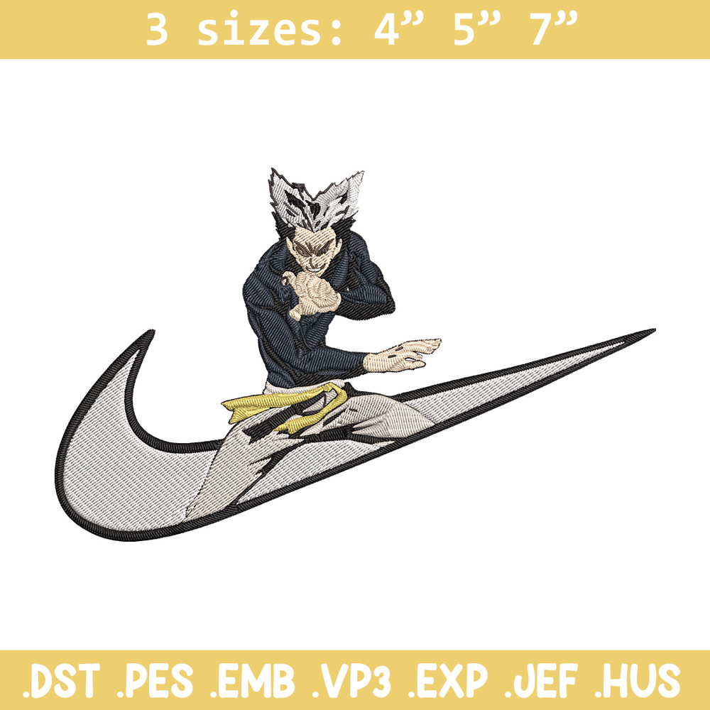 Garou x nike Embroidery Design, One punch man Embroidery, Embroidery File, Nike Embroidery, Anime shirt,Digital download.jpg