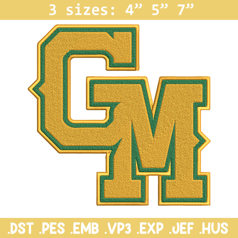 George Mason embroidery design, Baseball embroidery, Sport embroidery, logo sport embroidery, Embroidery design.jpg