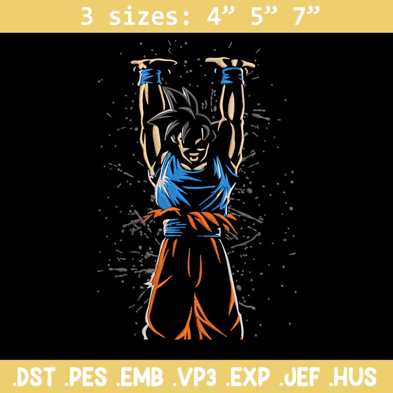Goku genkidama Embroidery Design, Dragonball Embroidery,Embroidery File, Anime Embroidery, Anime shirt, Digital download.jpg