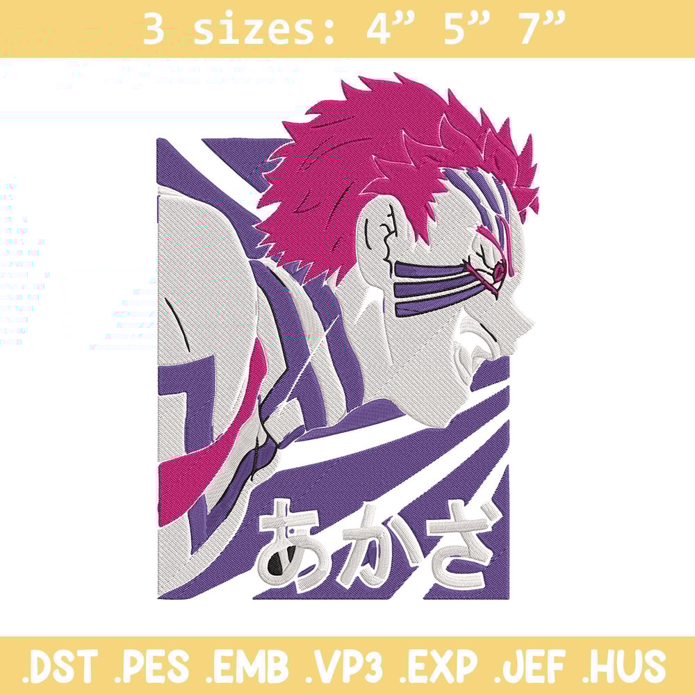 Akaza poster Embroidery Design, Demon slayer Embroidery, Embroidery File, Anime Embroidery, Digital download..jpg