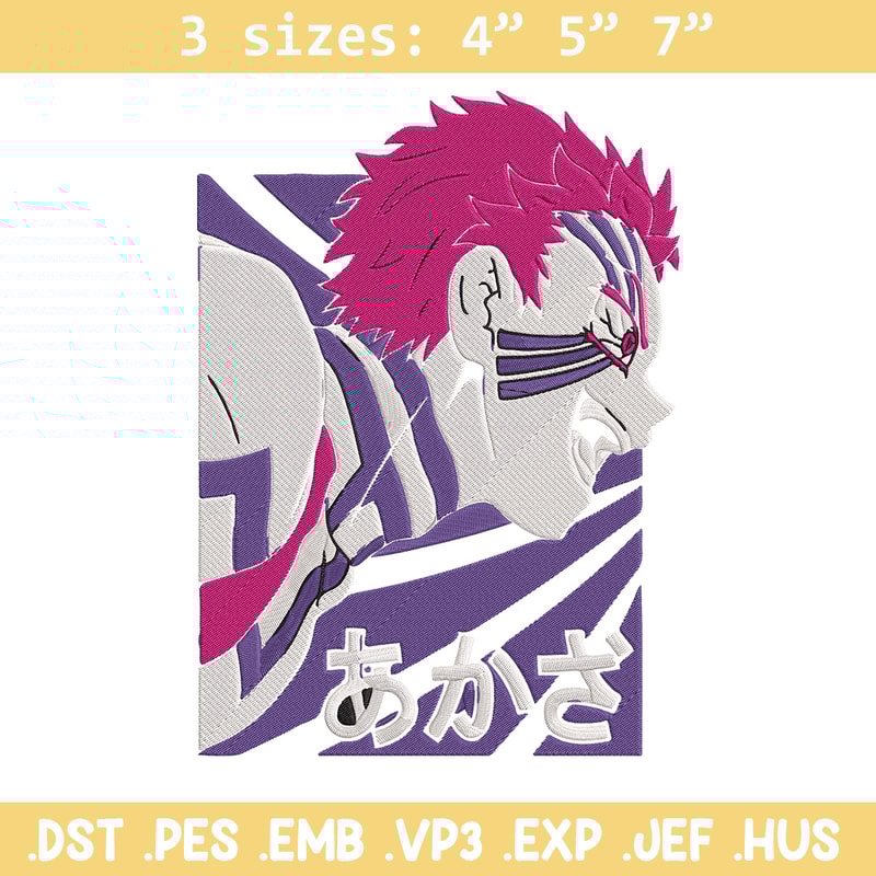 Akaza poster Embroidery Design, Demon slayer Embroidery, Embroidery File, Anime Embroidery, Digital download..jpg
