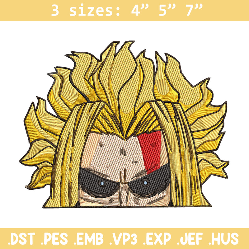 All Might Peeker Embroidery Design, Mha Embroidery, Embroidery File, Anime Embroidery, Anime shirt, Digital download.jpg