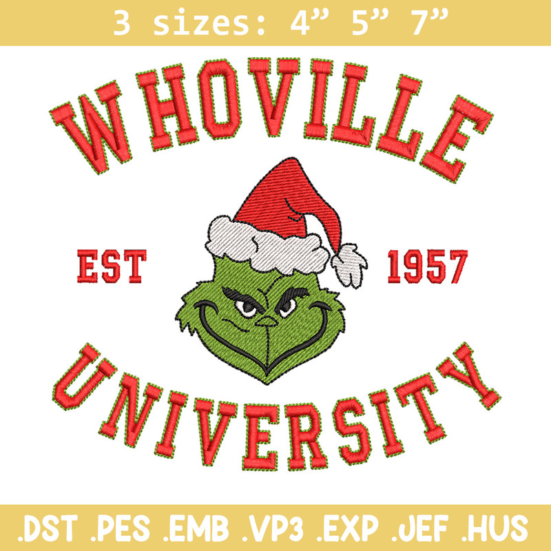 Grinch est1957 embroidery design, Grinch embroidery, Chrismas design, Embroidery shirt, Embroidery file,Digital download.jpg