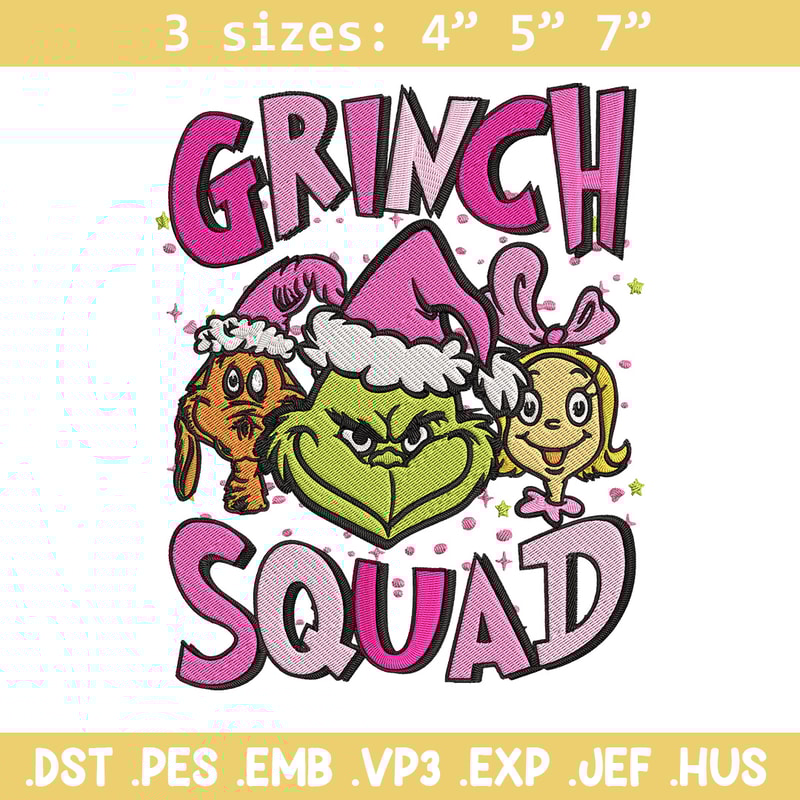 Grinch squad Embroidery Design, Grinch Embroidery, Embroidery File, Chrismas Embroidery, Anime shirt, Digital download.jpg