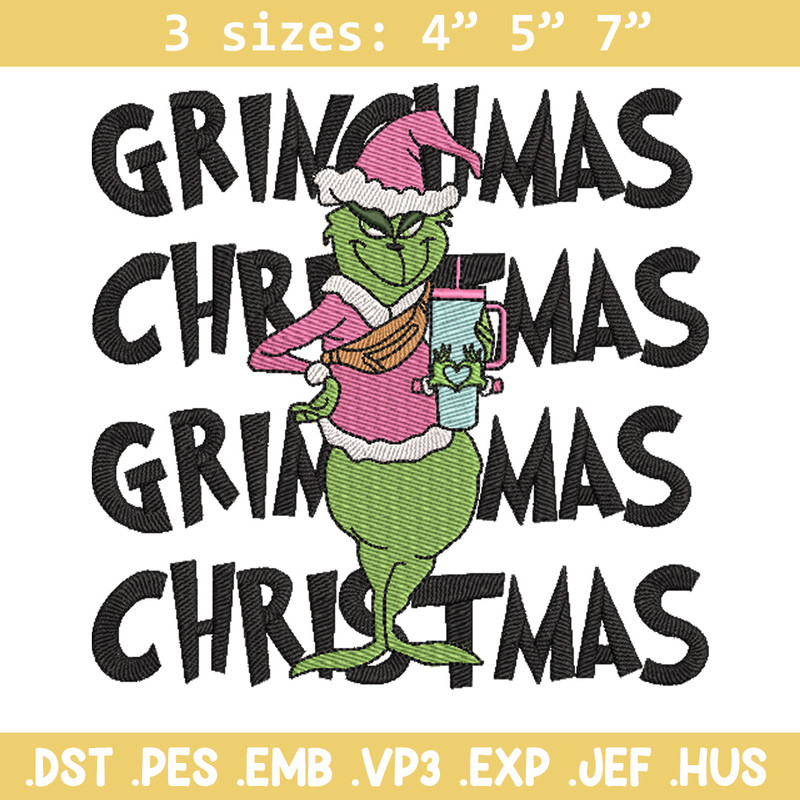 Grinchmas embroidery design, Grinch embroidery, Chrismas design, Embroidery shirt, Embroidery file, Digital download..jpg