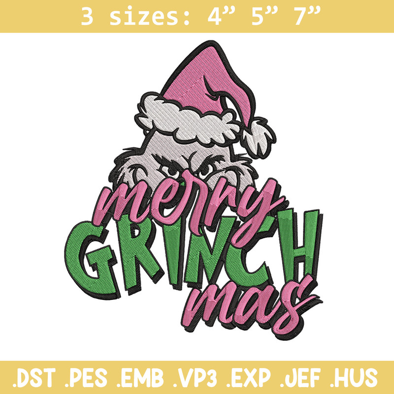 Grinchmas Embroidery Design, Grinch Embroidery, Embroidery File, Chrismas Embroidery, Anime shirt, Digital download..jpg