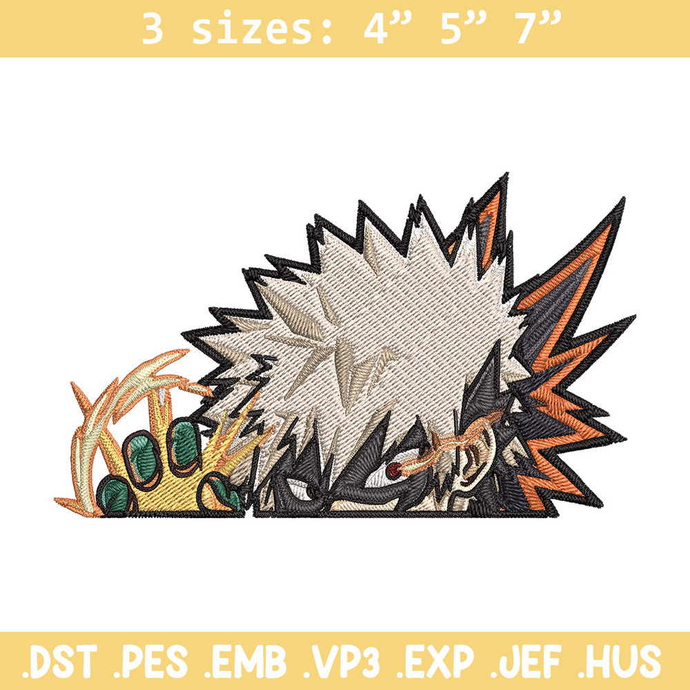 Bakugo Peeker Embroidery Design, Mha Embroidery, Embroidery File, Anime Embroidery, Anime shirt, Digital download..jpg