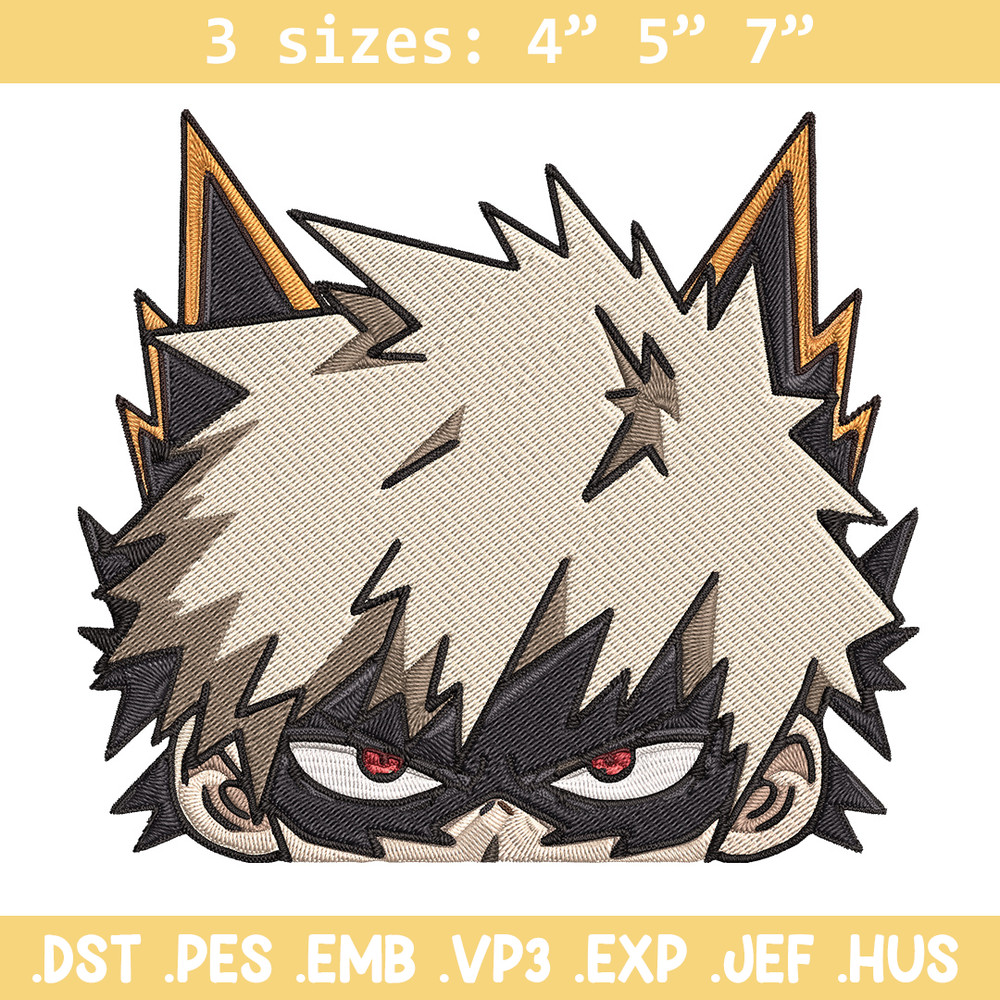 Bakugo Peeker Embroidery Design, Mha Embroidery, Embroidery File, Anime Embroidery, Anime shirt, Digital download.jpg