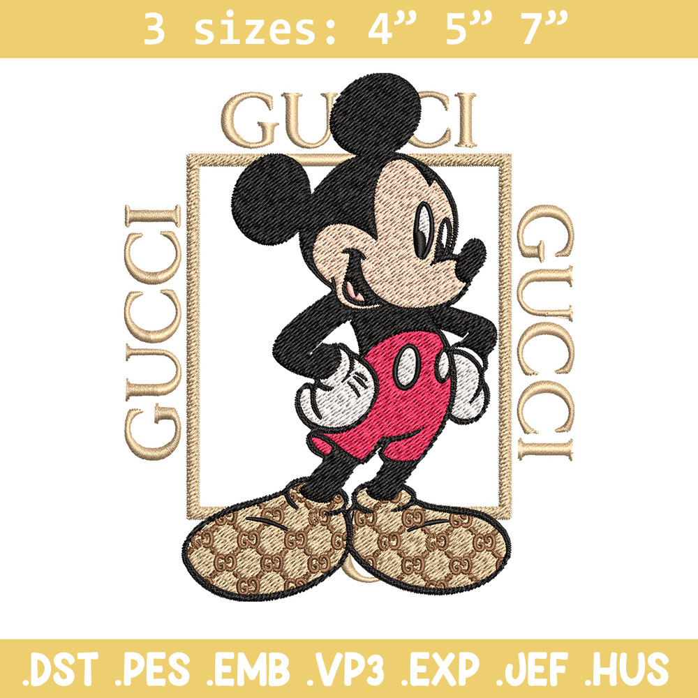 Gucci Mickey Mouse Embroidery design, Gucci Embroidery, Disney design, Embroidery File, cartoon shirt, Instant download..jpg