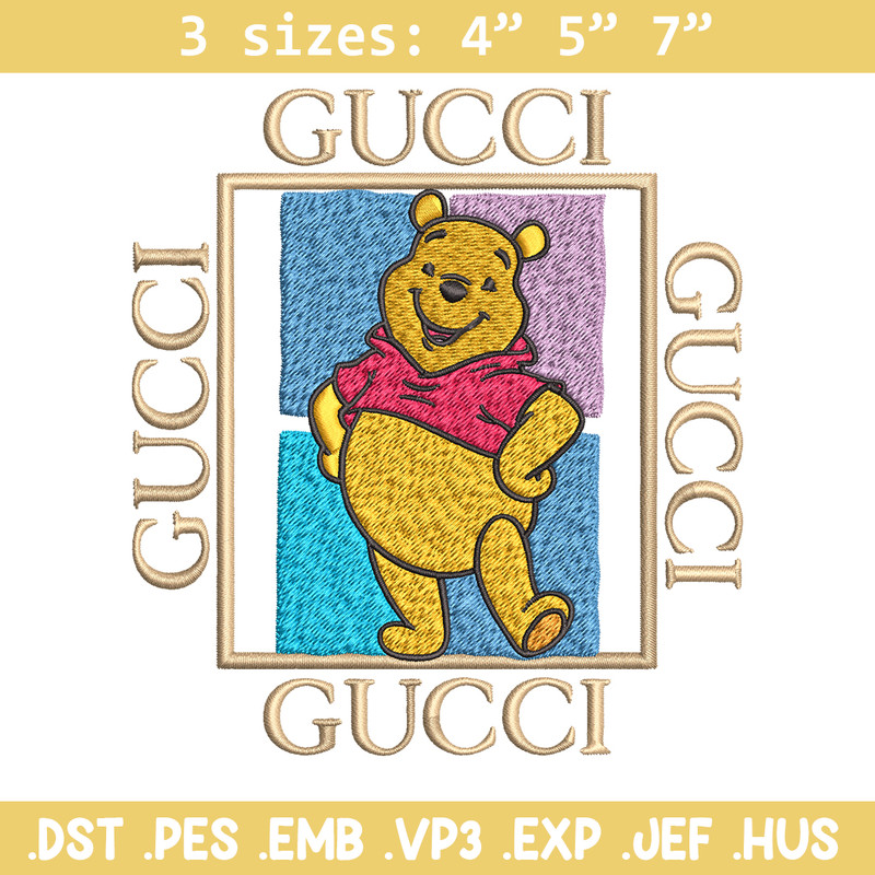 Gucci Winnie Pooh Embroidery design, Winnie Pooh Embroidery, cartoon design, Embroidery File, Digital download..jpg