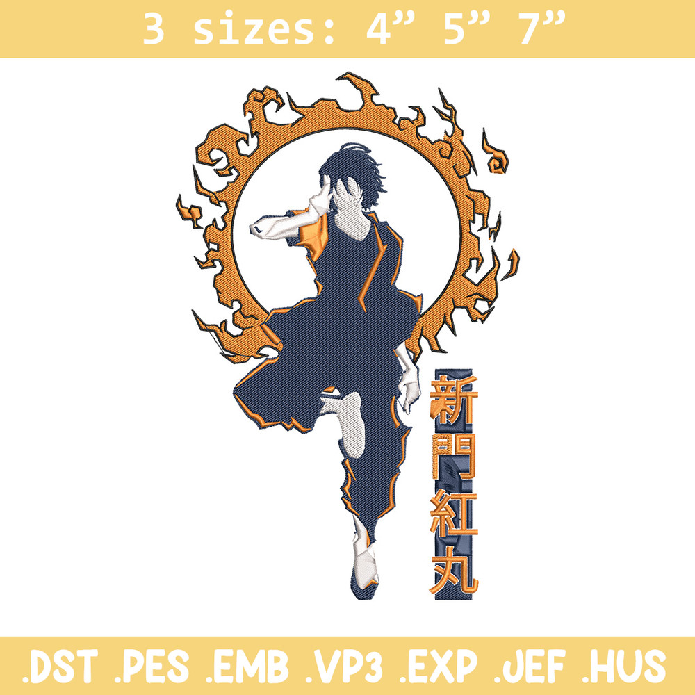 Benimaru Embroidery Design, Enen no Shouboutai Embroidery,Embroidery File,Anime Embroidery,Anime shirt,Digital download..jpg