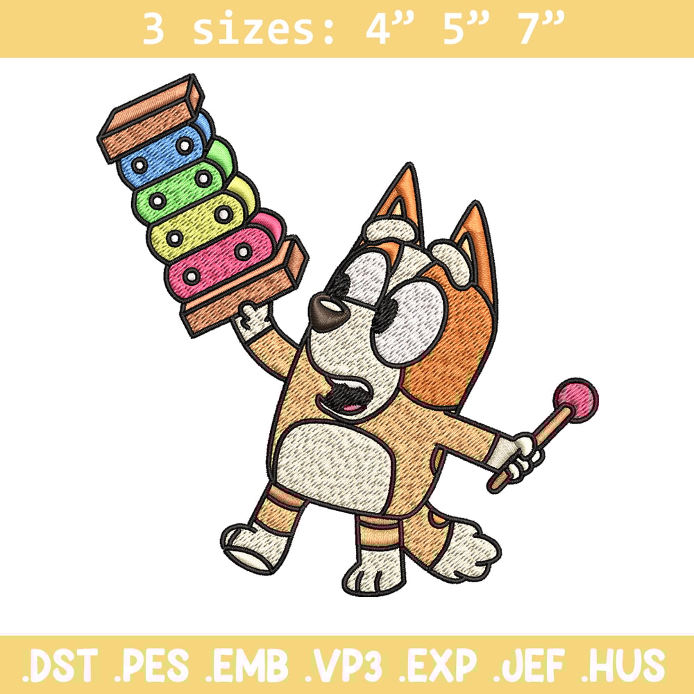 Bluey Bingo Embroidery, Bluey cartoon Embroidery, Embroidery File, cartoon design, cartoon shirt, Digital download..jpg
