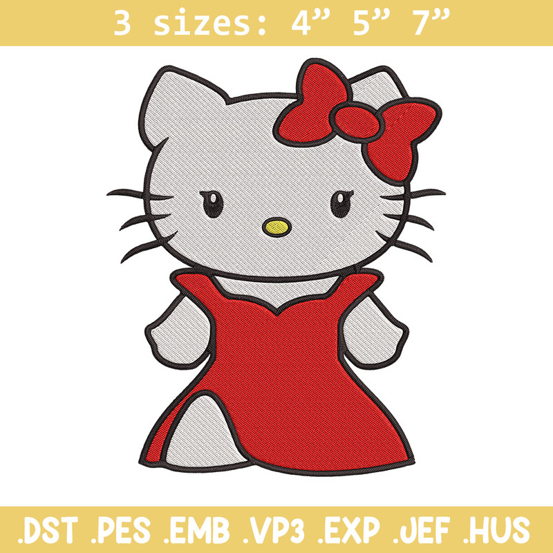 Hello kitty dress Embroidery Design, Hello kitty Embroidery, Embroidery File, Anime Embroidery, Digital download.jpg