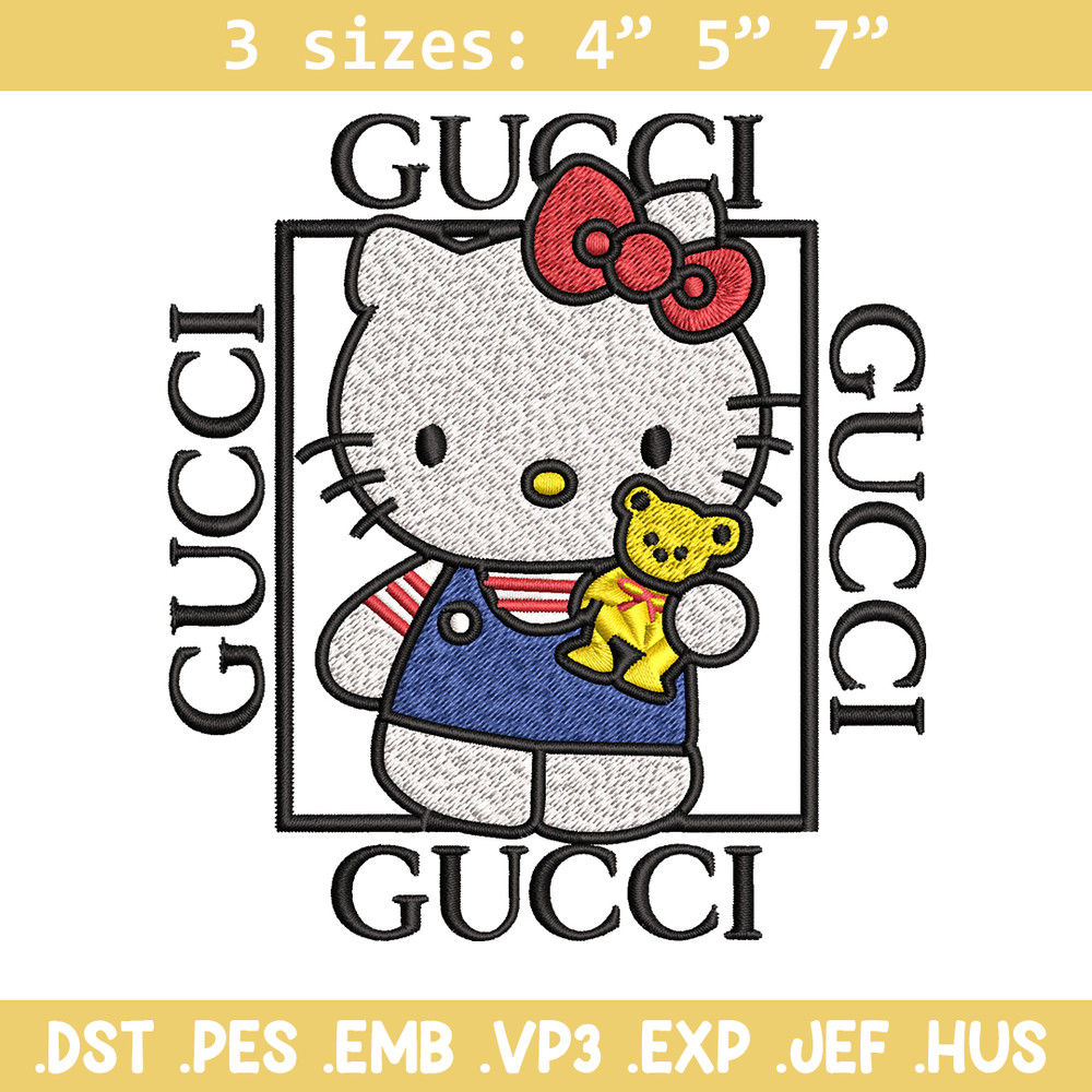 Hello kitty Gucci Embroidery design, Hello kitty Embroidery, cartoon design, Embroidery File, Instant download..jpg