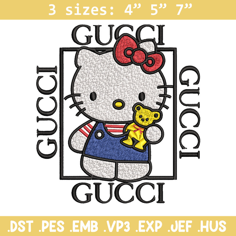 Hello kitty Gucci Embroidery design, Hello kitty Embroidery, cartoon design, Embroidery File, Instant download..jpg