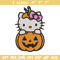 Hello Kitty With Pumpkin Embroidery design, Hellokitty Embroidery, cartoon design, Embroidery File, Digital download.jpg