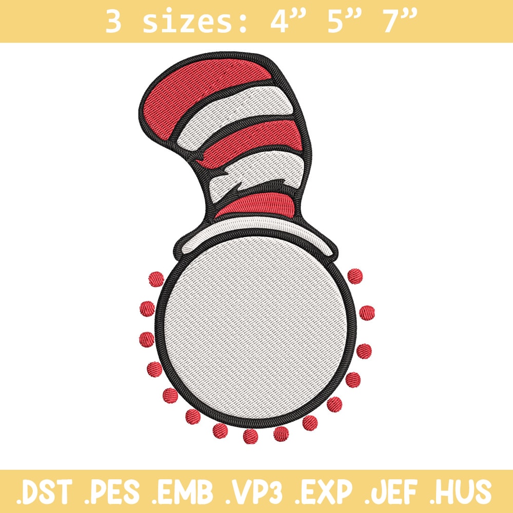 Cat In The Hat Embroidery Design, Cat In The Hat Embroidery, Embroidery File, logo shirt, Digital download..jpg