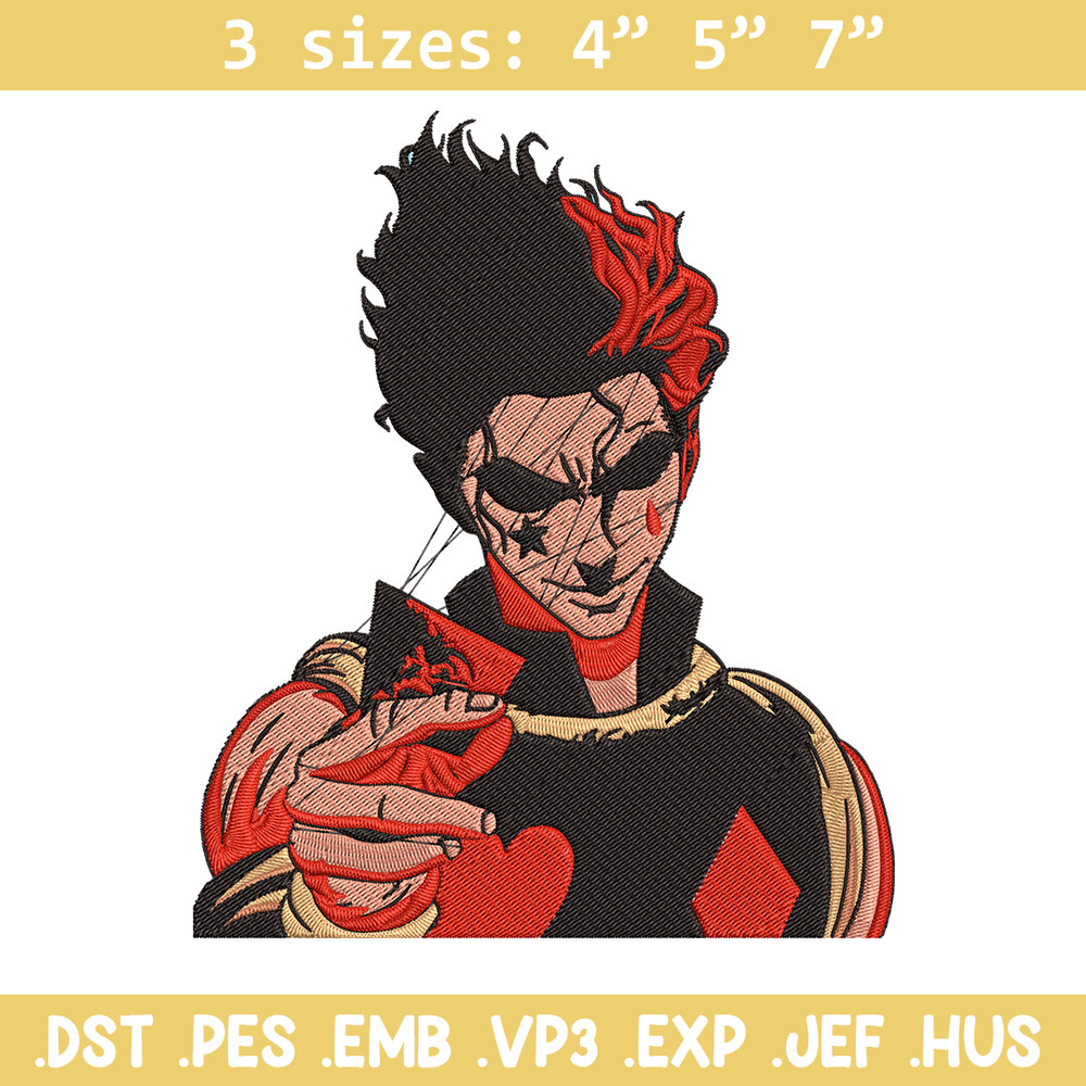 Hisoka Poster Embroidery Design, Hxh Embroidery, Embroidery File, Anime Embroidery, Anime shirt, Digital download.jpg