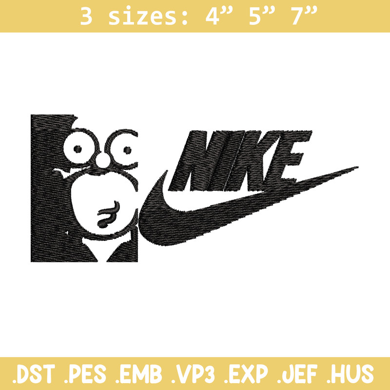Homer Simpson Nike Embroidery design, Homer Simpson Embroidery, Nike design, Embroidery file, Instant download..jpg