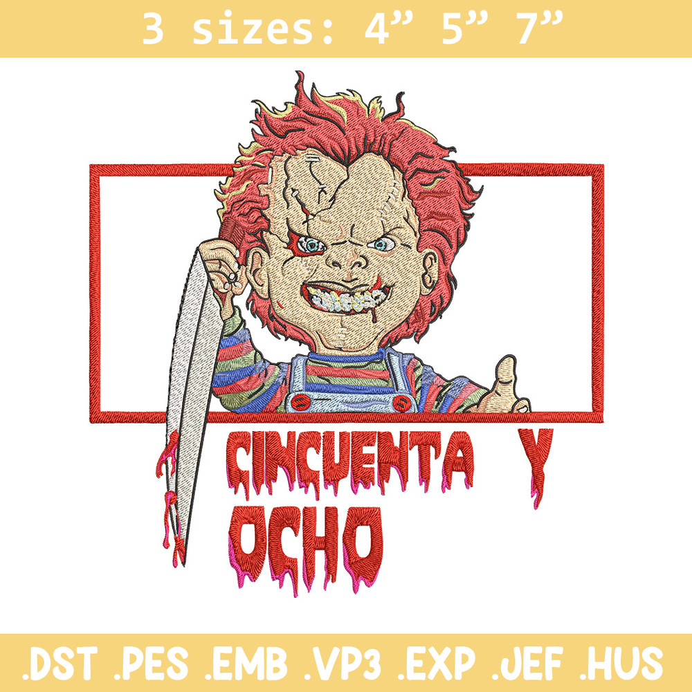Chucky box Embroidery Design, Horror Embroidery, Embroidery File, Anime Embroidery, Anime shirt, Digital download.jpg