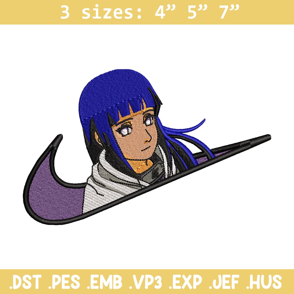 Hyuga Hinata Nike embroidery design, Naruto embroidery, nike design, anime design, anime shirt, Digital download.jpg