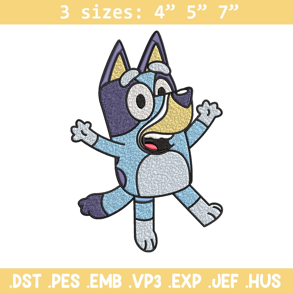 Dad Bluey Embroidery, Bandit Heeler Embroidery, Embroidery File, cartoon design, cartoon shirt, Digital download..jpg