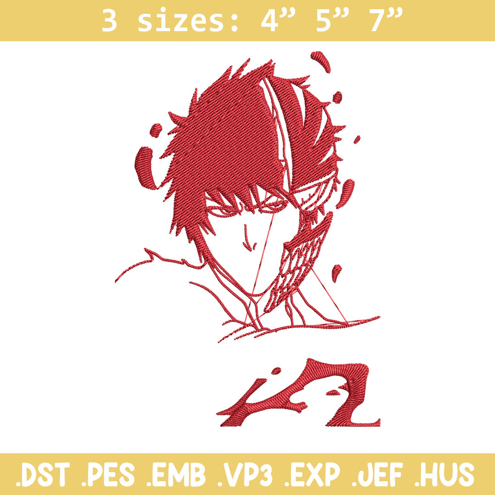 Ichigo poster Embroidery Design, Bleach Embroidery, Embroidery File, Anime Embroidery, Anime shirt, Digital download.jpg