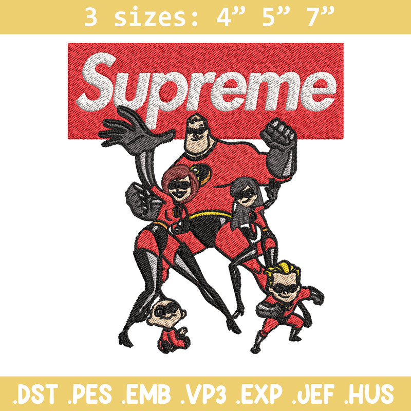 Incredibles supreme logo Embroidery design, supreme cartoon Embroidery, logo design, Embroidery File, Instant download..jpg