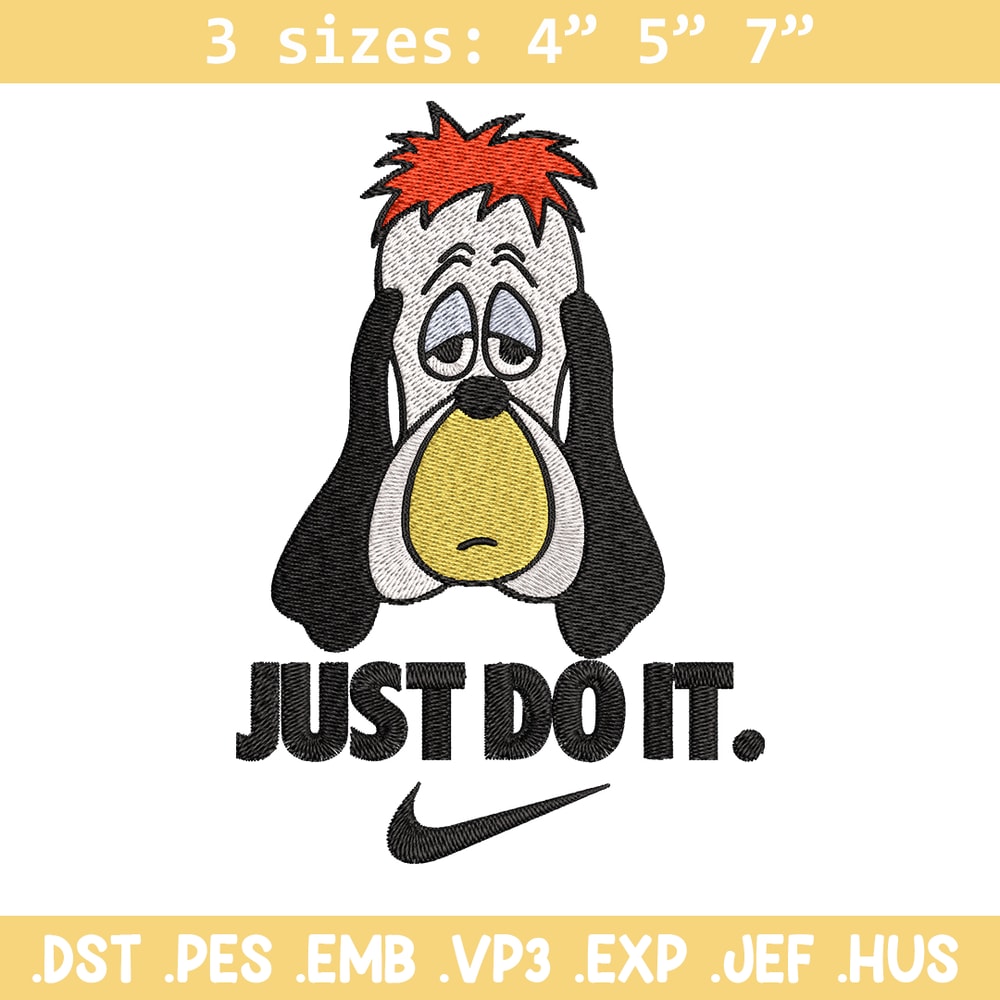 Droopy Just Rick It Embroidery design, Cartoon funny Embroidery, Logo Nike design, Embroidery file, Instant download..jpg