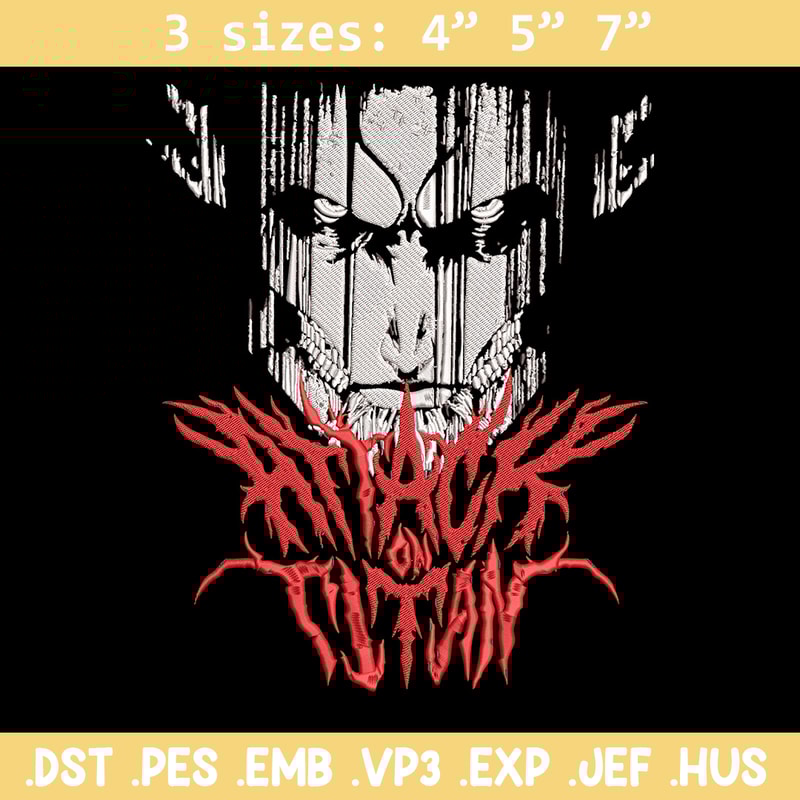 Eren poster Embroidery Design, Aot Embroidery,Embroidery File, Anime Embroidery, Anime shirt,Digital download..jpg