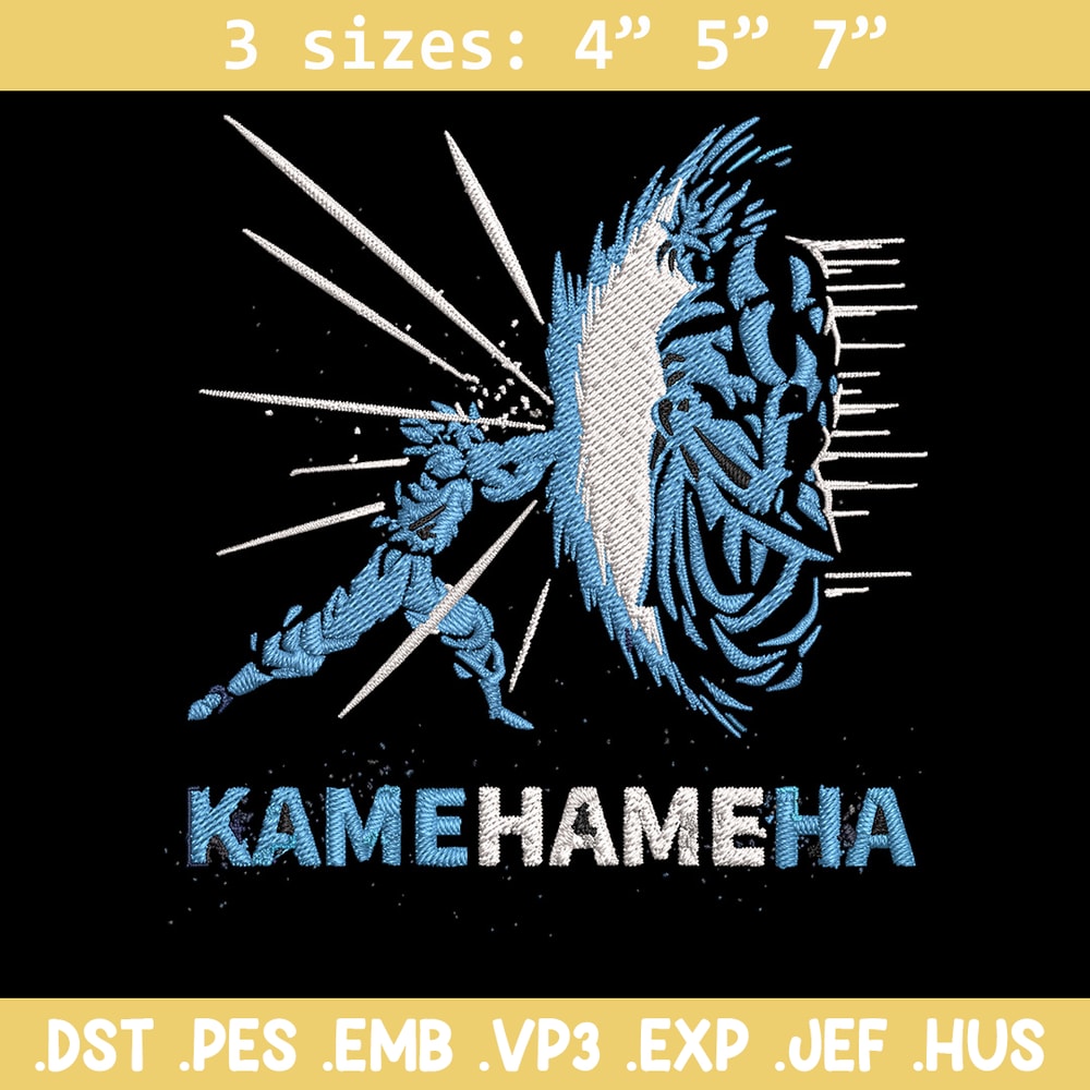 Kamehameha Embroidery Design, Dragonball Embroidery, Embroidery File, Anime Embroidery, Anime shirt, Digital download.jpg
