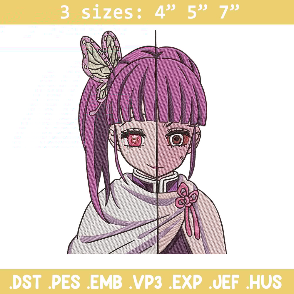 Kanao face Embroidery Design, Demon slayer Embroidery, Embroidery File, Anime Embroidery, Digital download..jpg