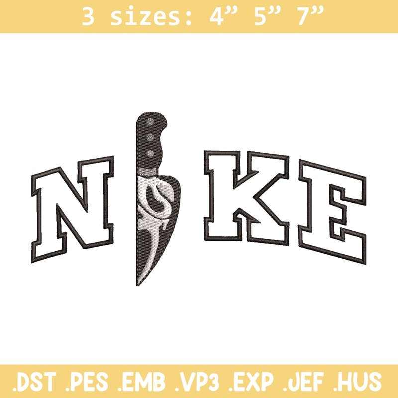 Ghostface knife embroidery design, Ghostface knife embroidery, Nike design, Logo shirt, logo shirt, digital download.jpg