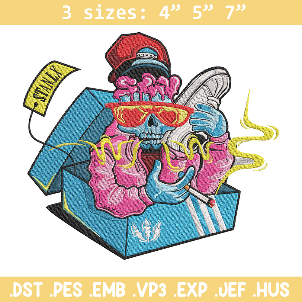 Graffiti skull Embroidery Design, Graffiti Embroidery, Embroidery File, Anime Embroidery, Anime shirt, Digital download.jpg