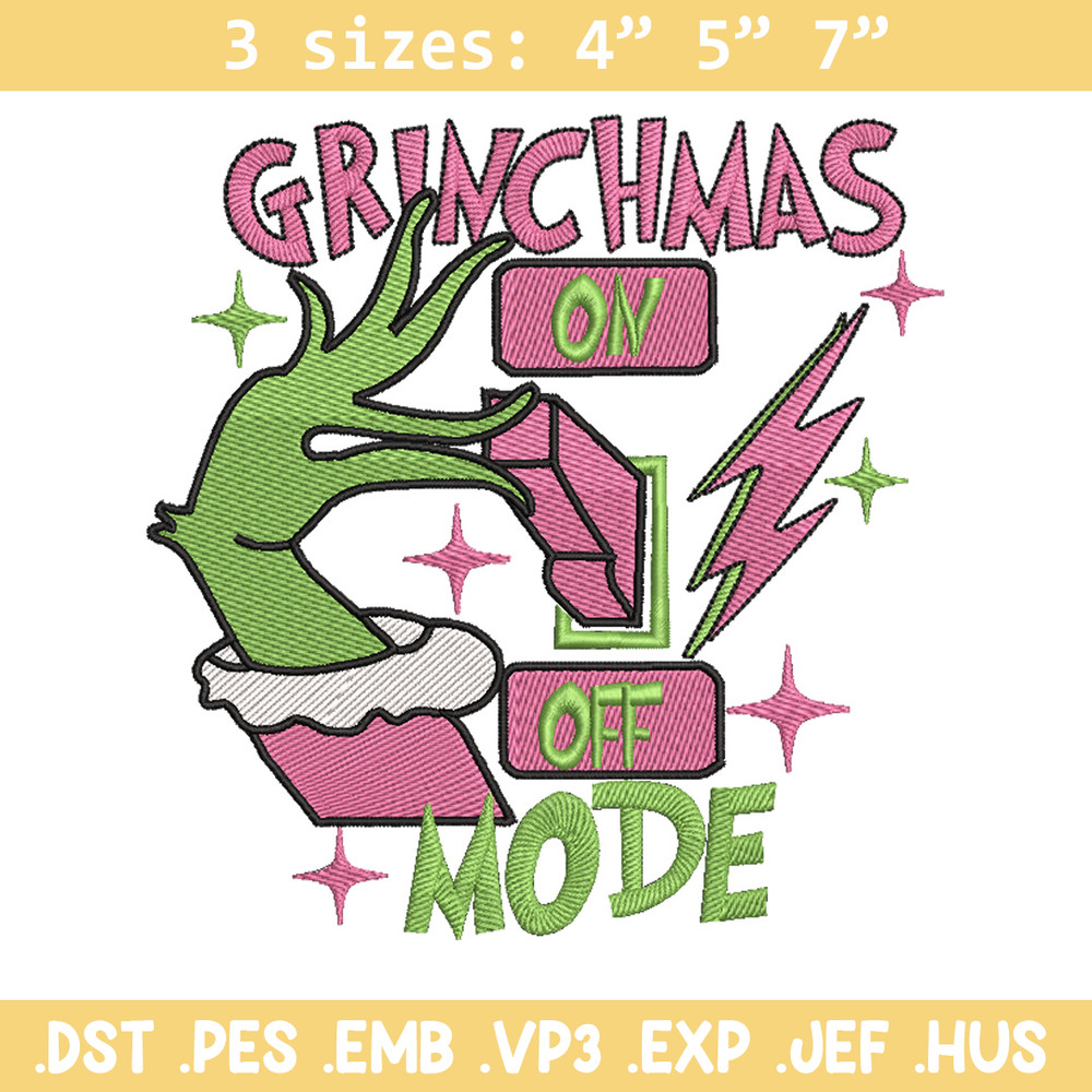 Grinchmas mode embroidery design, Grinch embroidery, Chrismas design, Embroidery shirt, Embroidery file,Digital download.jpg