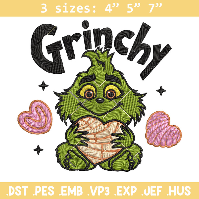 Grinchy cute Embroidery Design, Grinch Embroidery, Embroidery File, Chrismas Embroidery, Anime shirt,Digital download.jpg