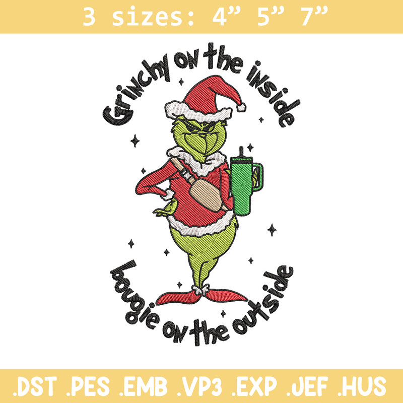 Grinchy Embroidery Design, Grinch Embroidery, Embroidery File, Chrismas Embroidery, Anime shirt, Digital download..jpg