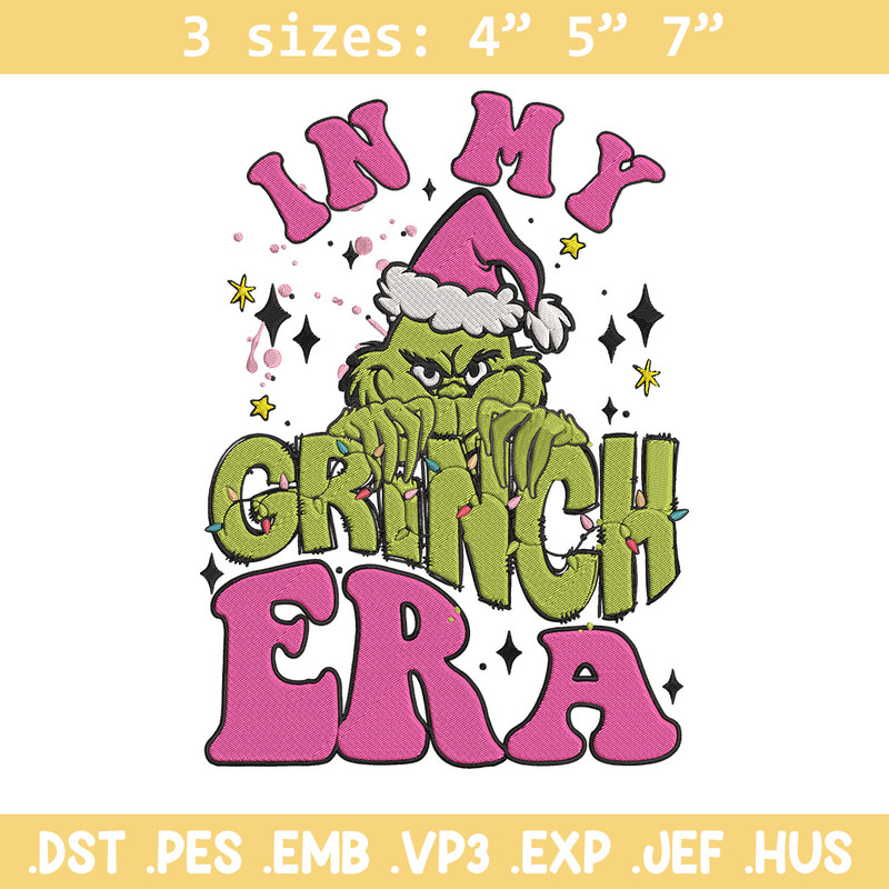 Grinchy era Embroidery Design, Grinch Embroidery, Embroidery File,Chrismas Embroidery, Anime shirt, Digital download.jpg