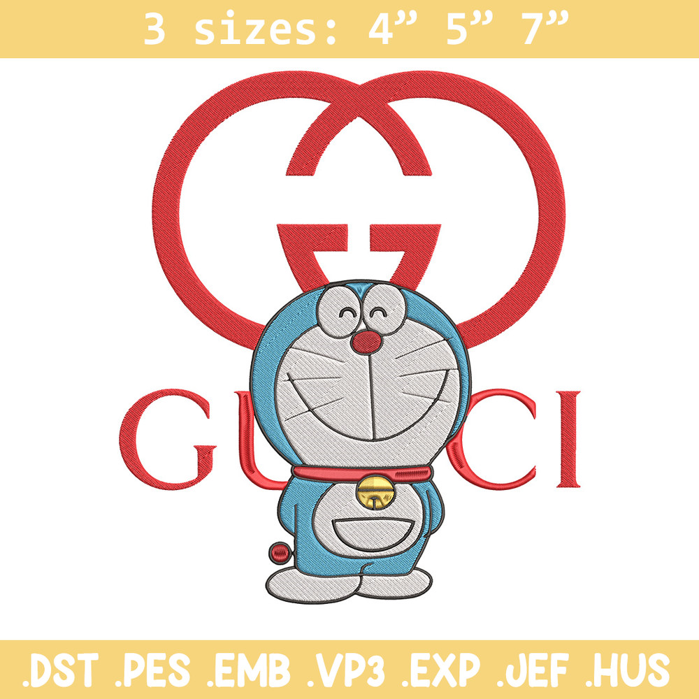 Gucci doraemon Embroidery Design, Doraemon Embroidery, Embroidery File, Gucci Embroidery, Anime shirt, Digital download.jpg