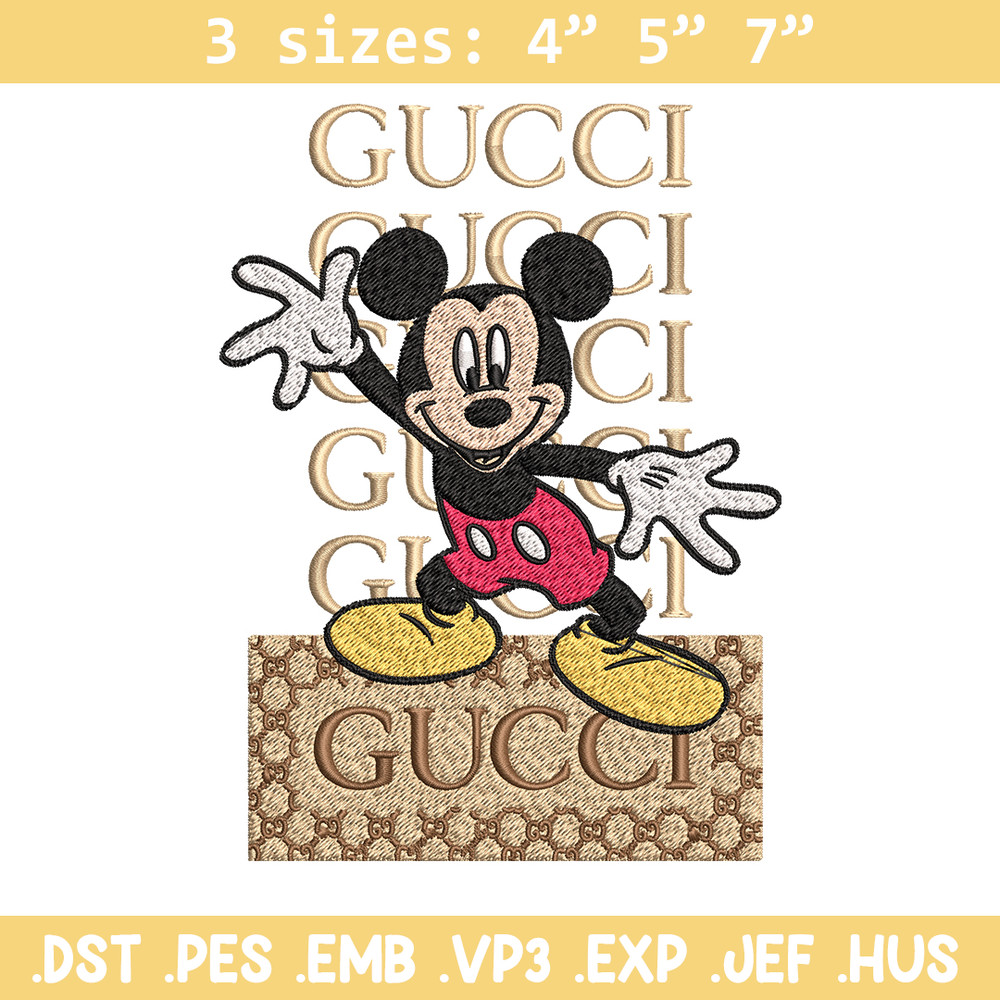 Gucci Mickey Mouse Embroidery design, Gucci Embroidery, Disney design, Embroidery File, cartoon shirt, Digital download..jpg