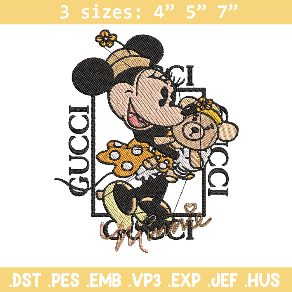 Gucci Minnie mouse Embroidery design, Gucci Embroidery, Disney design, Embroidery File, cartoon shirt, Instant download..jpg
