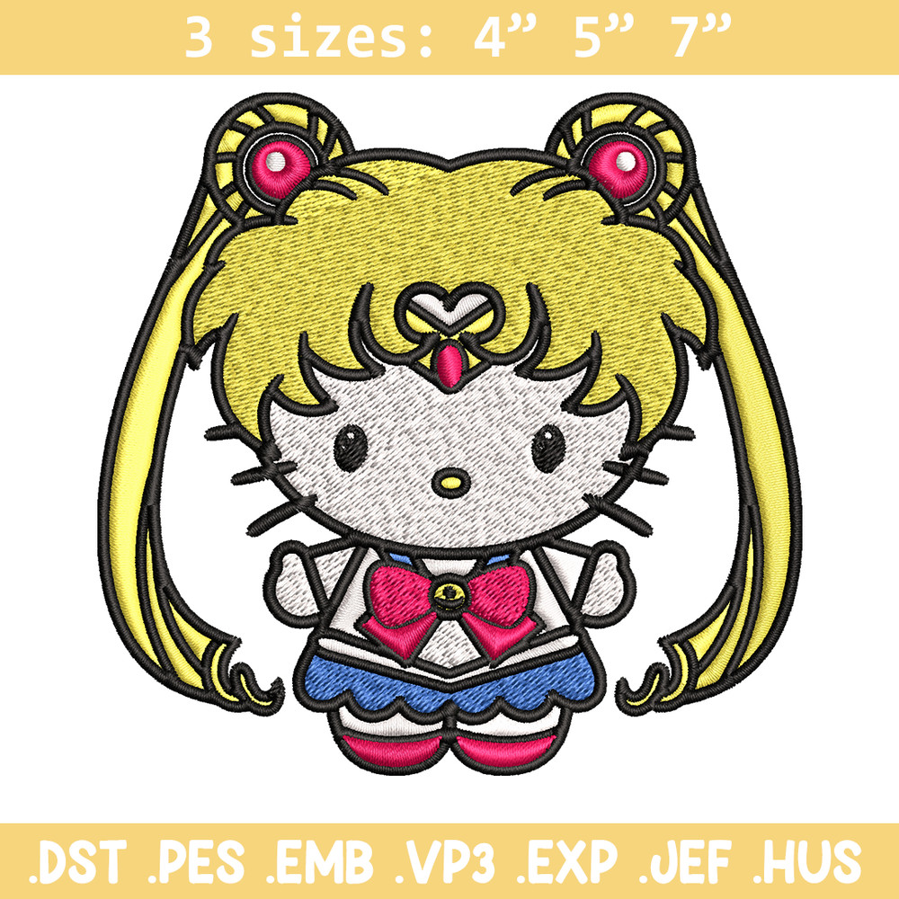 Hallokitty Sailor Moon Embroidery design, Hallokitty Embroidery, cartoon design, Embroidery File, Digital download..jpg