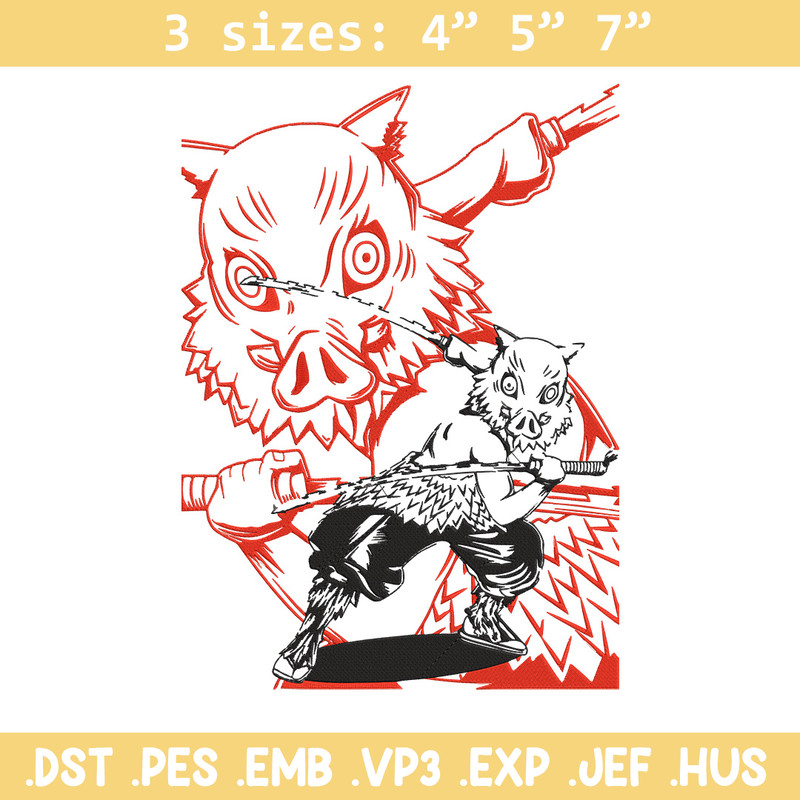 Hashibira Inosuke Embroidery Design, Demon slayer Embroidery, Embroidery File, Anime Embroidery, Digital download.jpg